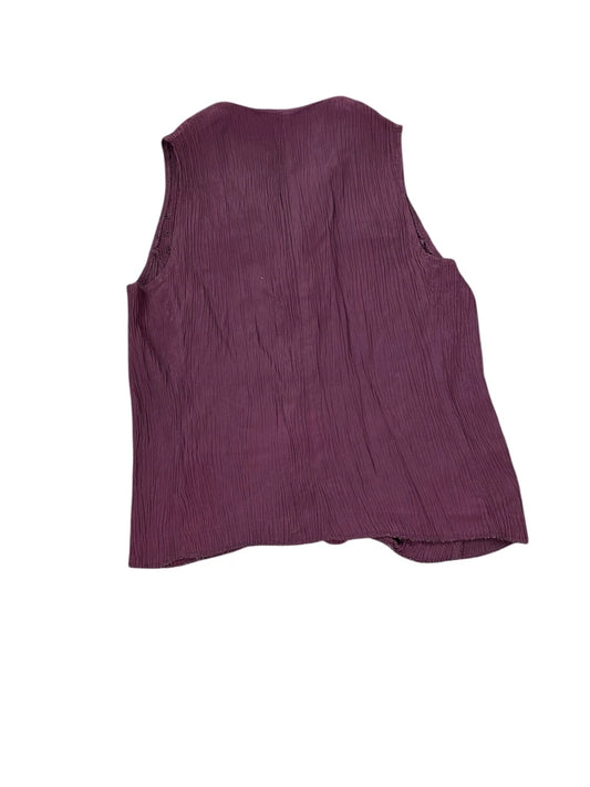 Emblem Purple Rayon Sleeveless Vest Top (S)