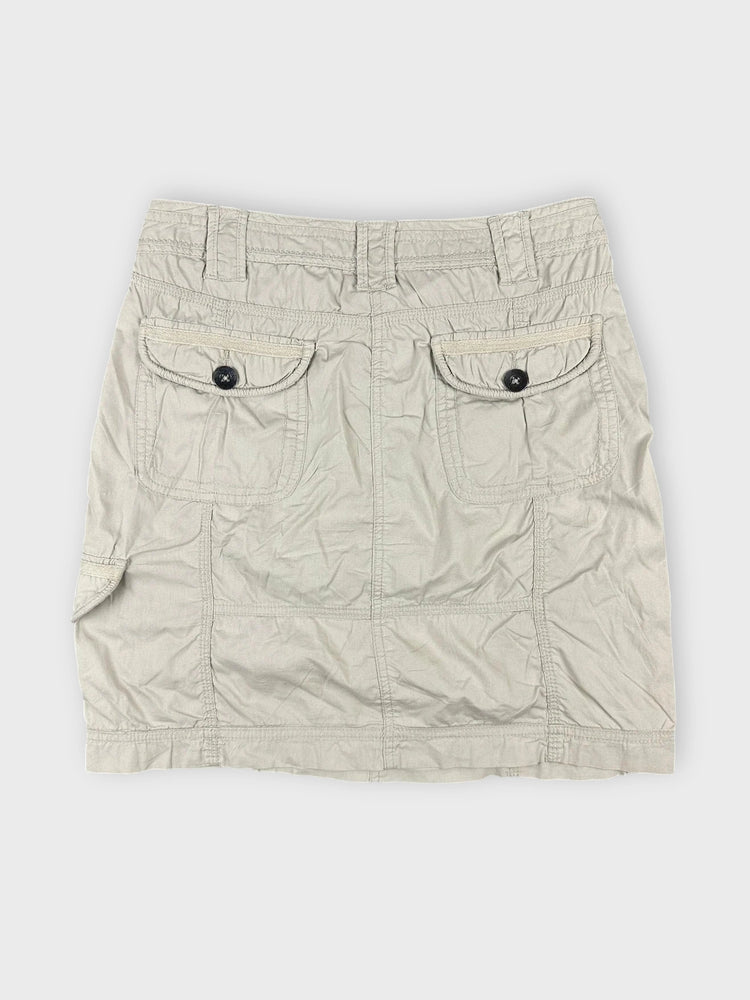 Beige Mini Skirt with Functional Side Pockets (W31 / L)