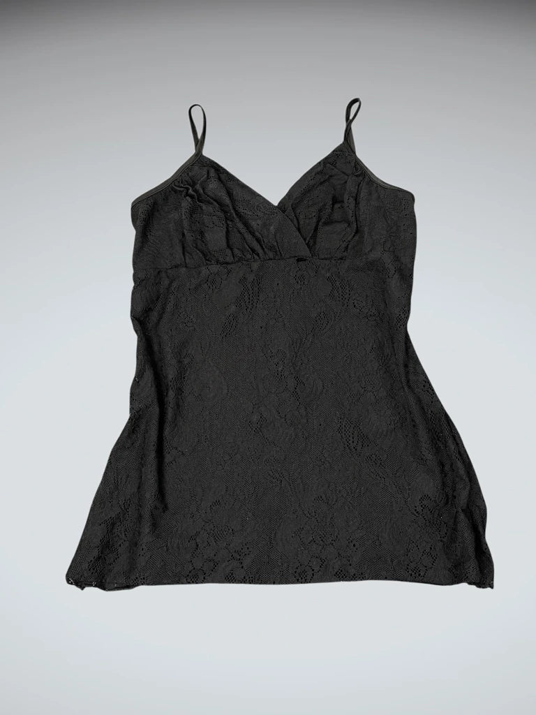 seethrough black lingerie top (M)