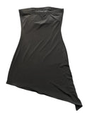 Minimalist Black Asymmetric Strapless Top (S)