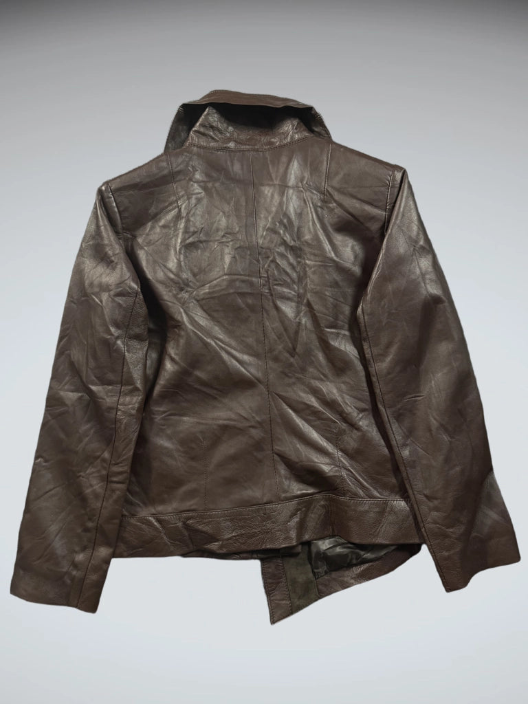 Dormeuril Brown Genuine Leather Jacket (M)