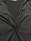 Black Sparkle Asymmetrical Hem Dress Top (M)