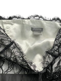 Black White Lace Overlay Corset Top (S)
