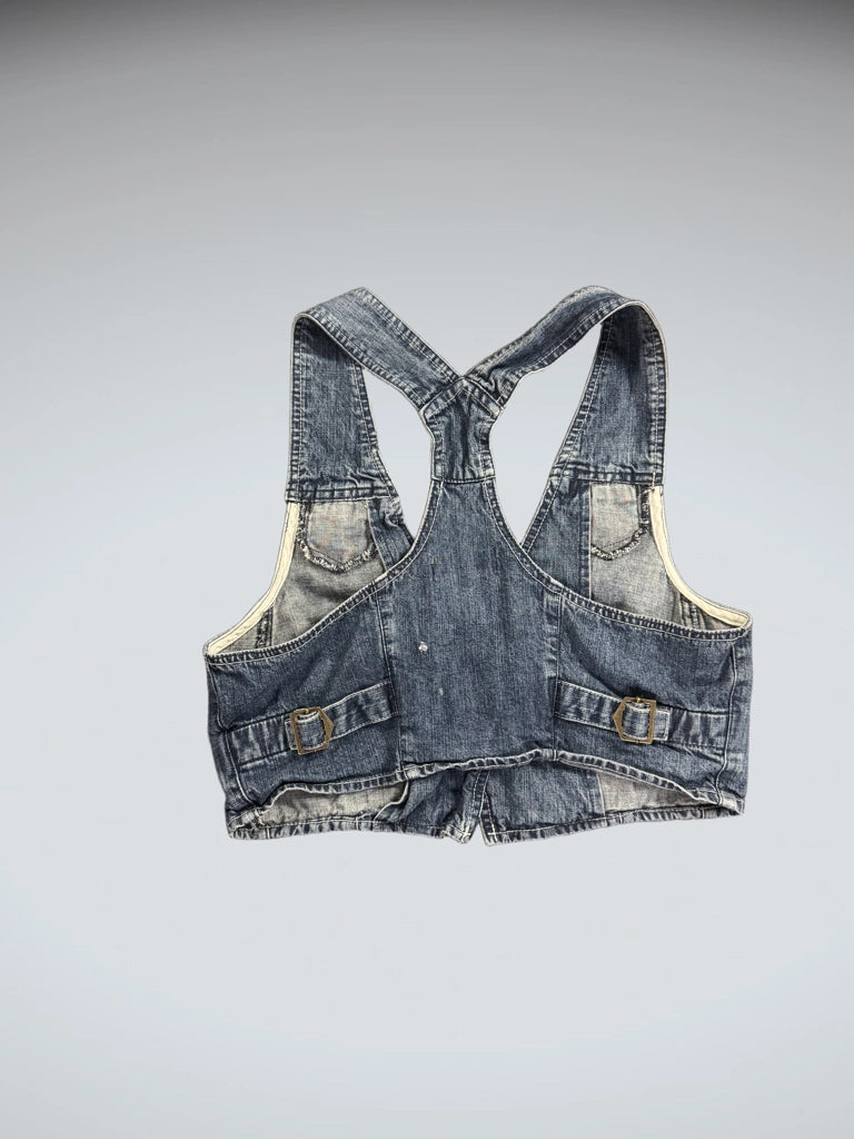 Hot Options Light Blue Denim Racerback Vest Women (M)