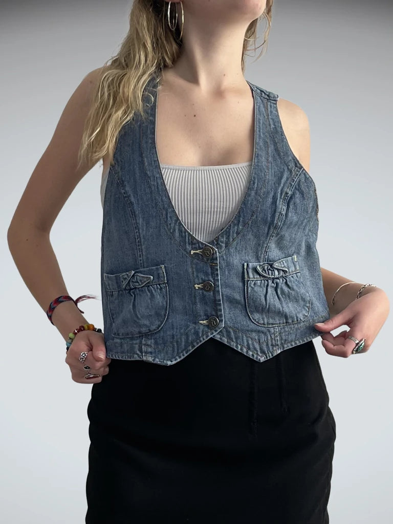 blue loops – y2k denim corsage 2 (XL)