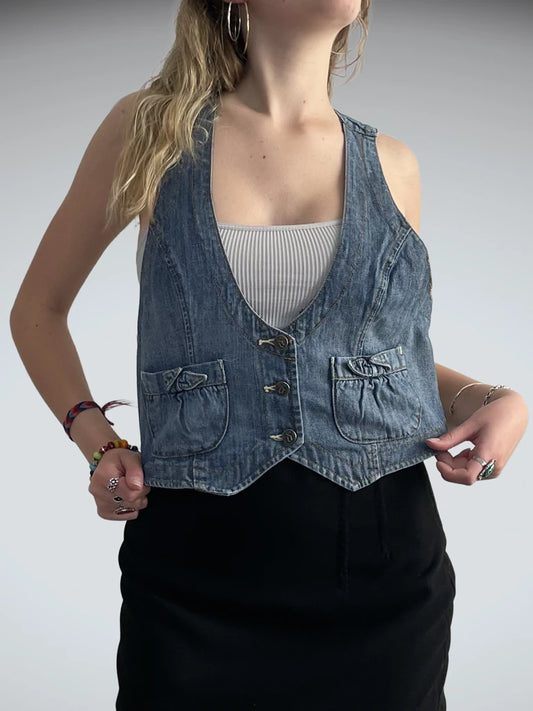 blue loops – y2k denim corsage 2 (XL)