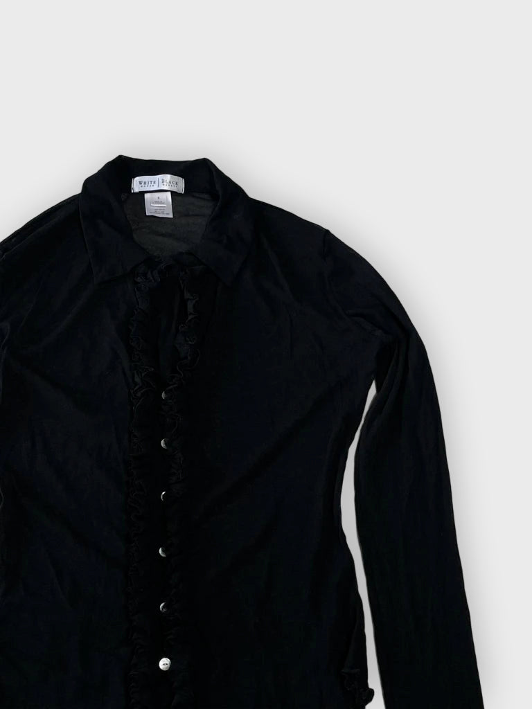 detail view, White House Black Blouse, vintage Y2K second hand piece, image 4
