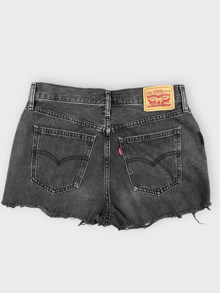 Black Distressed Denim Mini Shorts (W28 / M)