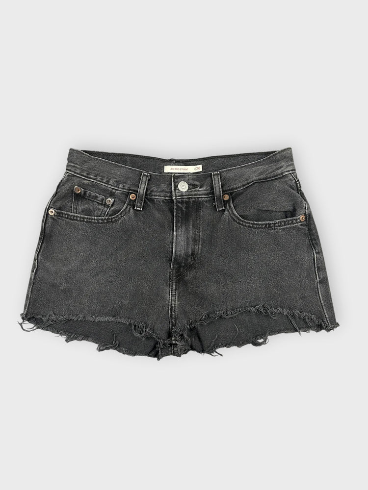 Black Distressed Denim Mini Shorts (W28 / M)