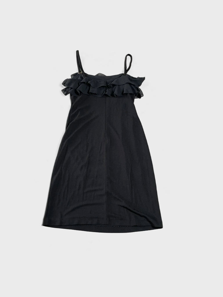 detail view, J. Ribhoff black dress, vintage Y2K second hand piece, image 5