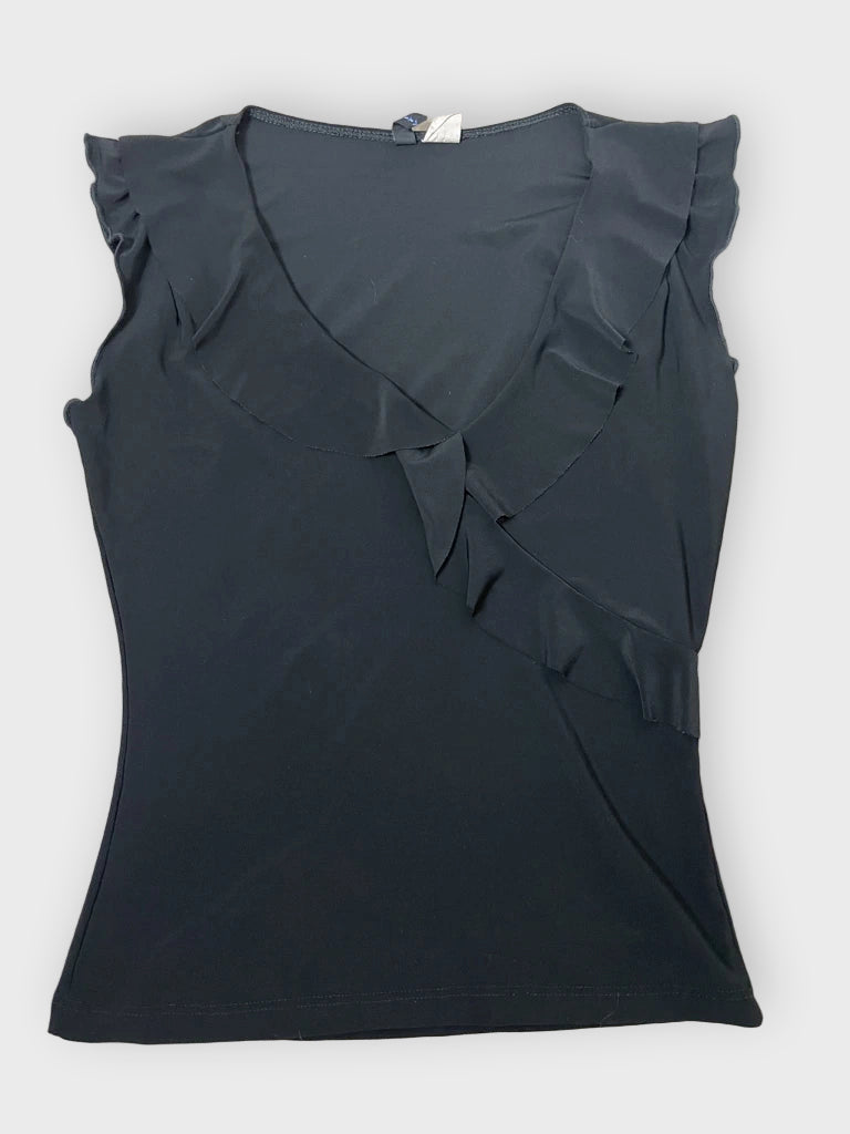 detail view, Star City Black Top, vintage Y2K second hand piece, image 6