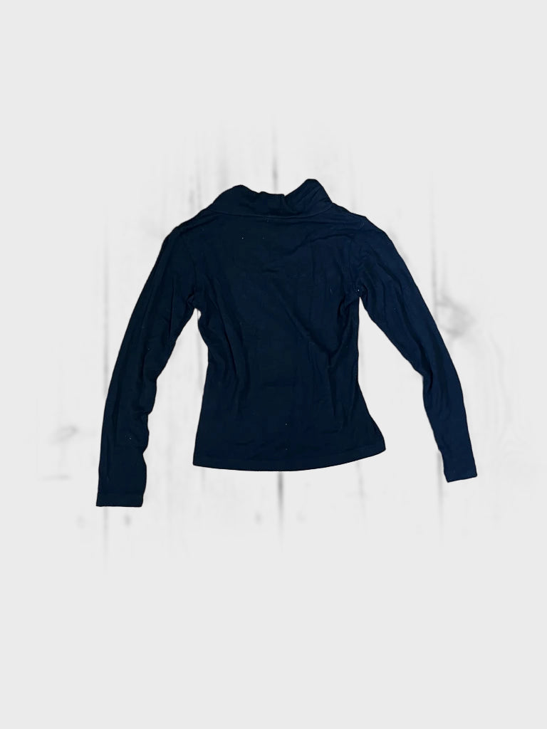 detail view, Phardbabe Jeans Black Turtleneck Long Sleeve, vintage Y2K second hand piece, image 4