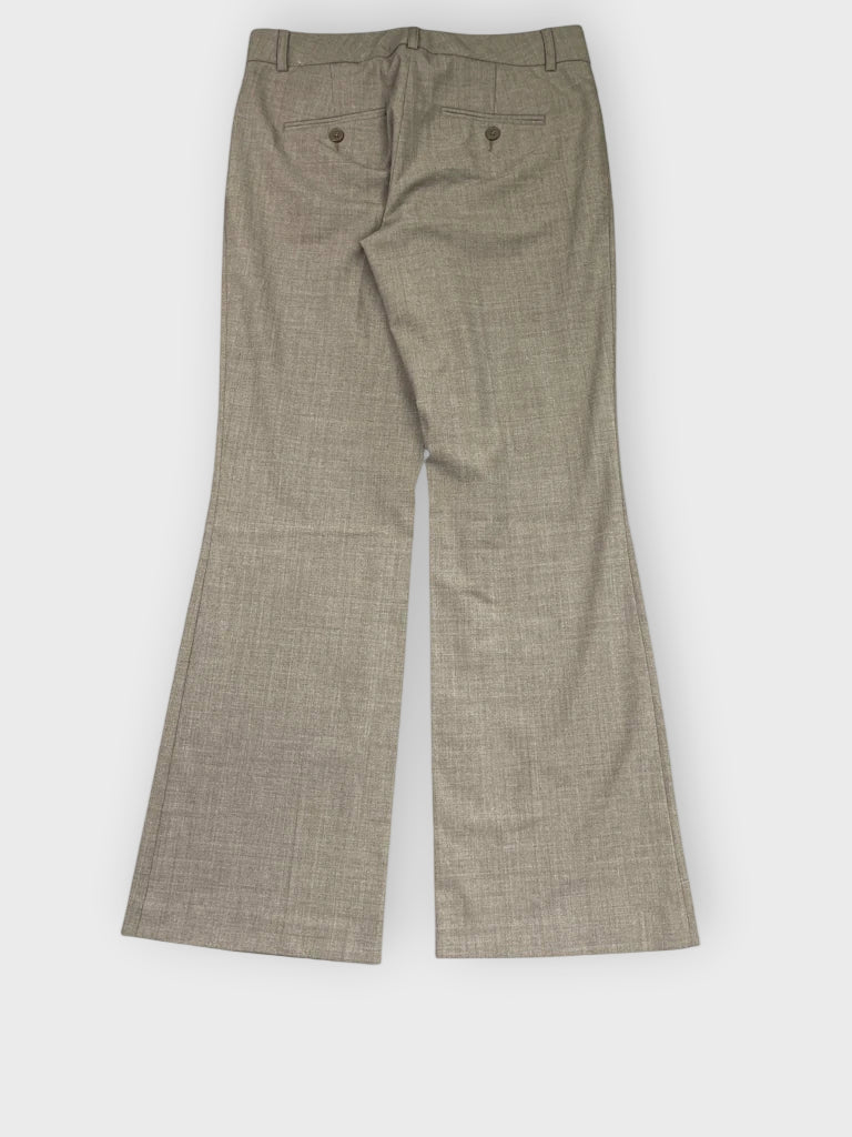 back view, Editor Brown Tailored Flared Suit Pants, vintage Y2K second hand piece