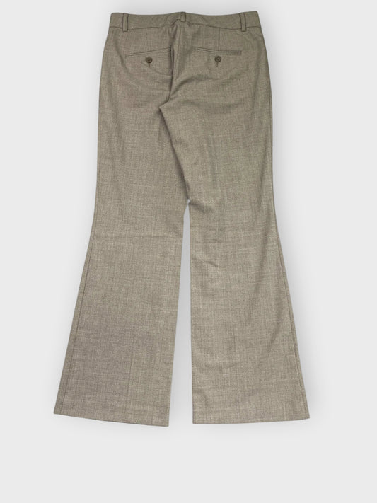 back view, Editor Brown Tailored Flared Suit Pants, vintage Y2K second hand piece