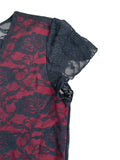 dark romance – mesh floral top (L)