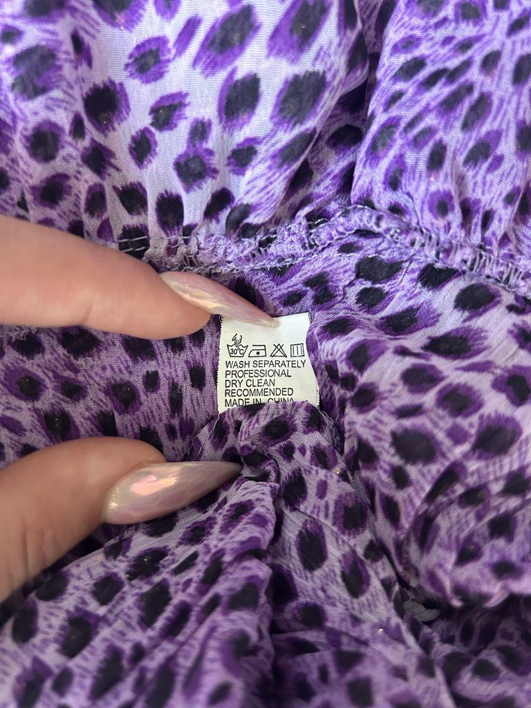 Purple leopard top