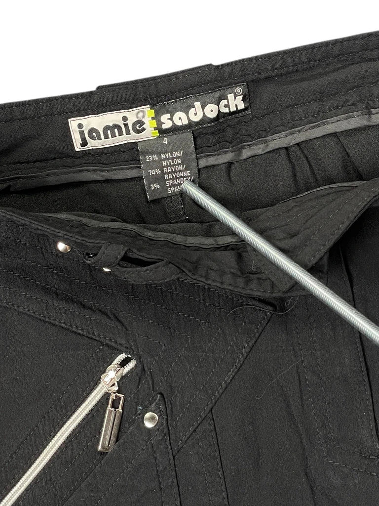 Jamie Sadock Black Zip Detail Skirt (M)
