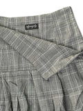 Spacegivly Grey Checkered Pleated Skirt (S)