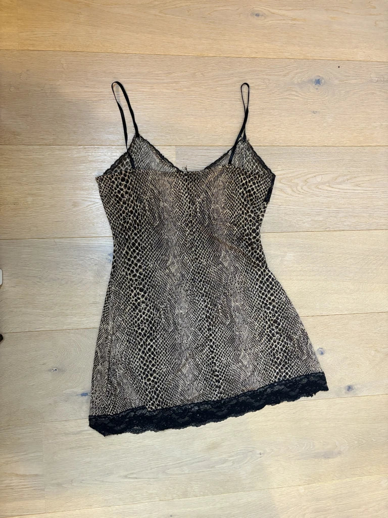 Animal Print Slip Dress