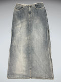 Bubblegum Vintage Faded Denim Maxi Skirt (S)