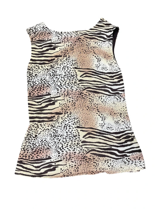 Animal Print Ruffle Vintage Top (M)
