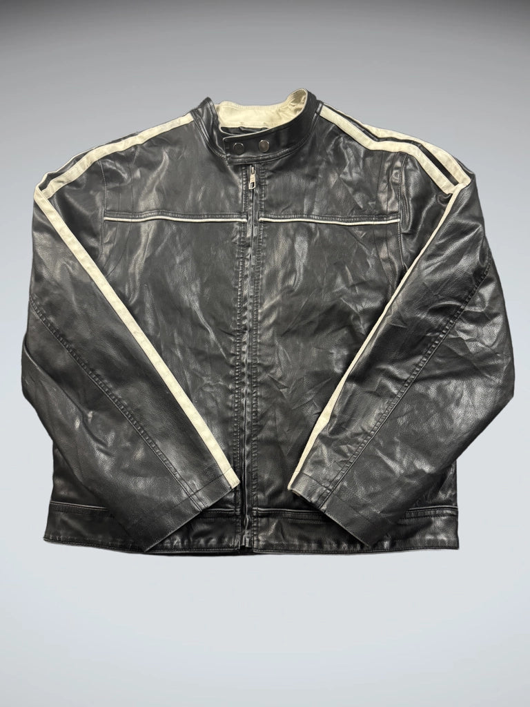 Whispering Smith Black Racing Leather Jacket (L)