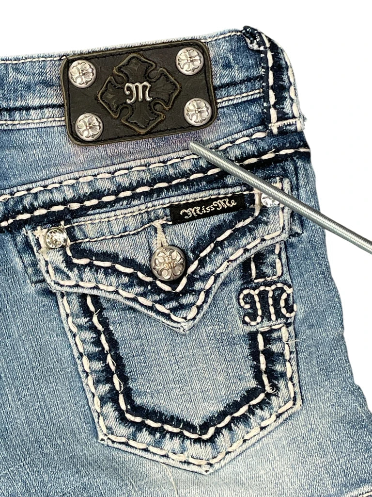 Miss Me Black Cutoff Denim Hotpants (XS)