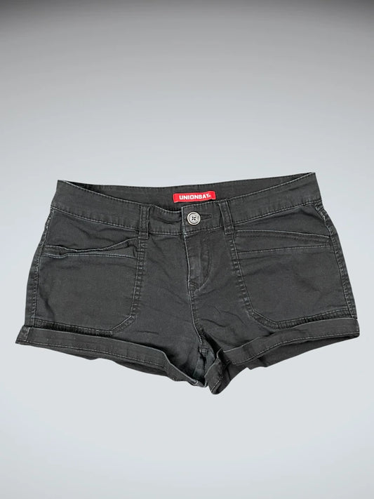 Union Bay Black Rolled Hem Pocket Hotpants (XL)