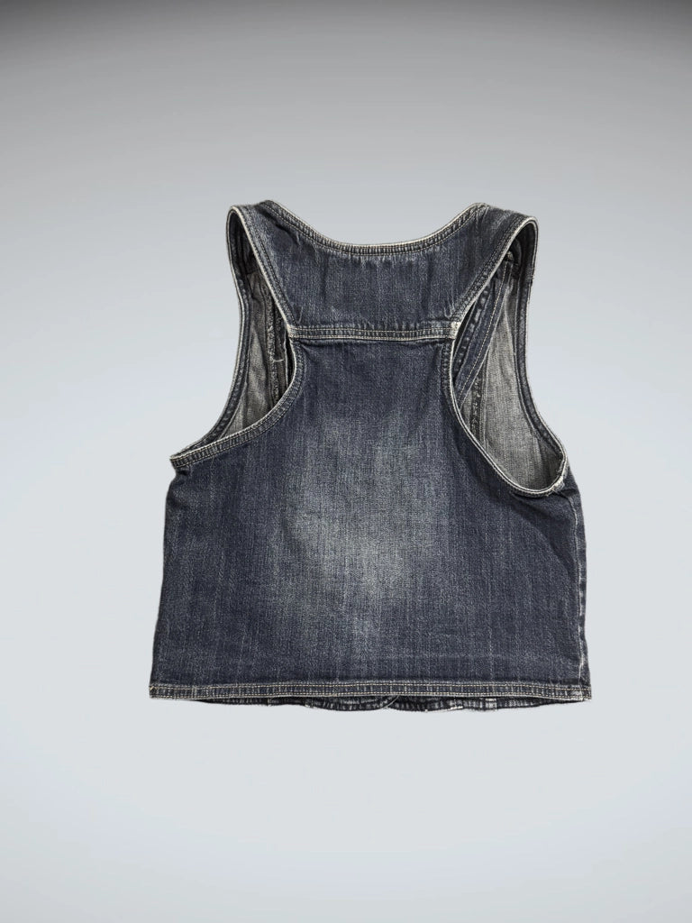 Mossimo Supply Co Blue Denim Vest Women (XL)