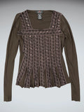 Francais Montreal Brown Ruched Top (S)