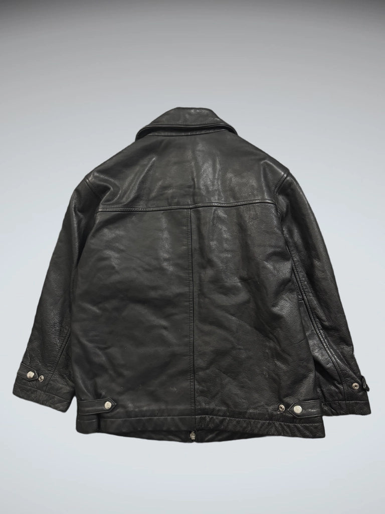 Class Club Black Vintage Leather Jacket (M)