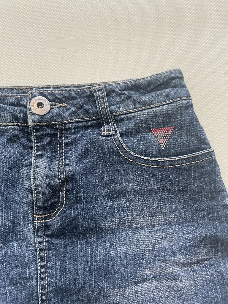 2000s guess rhinestones skirt