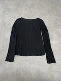 long sleeve black top