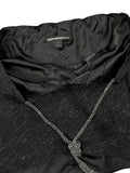 Black Satin Effect Vintage Top (M)