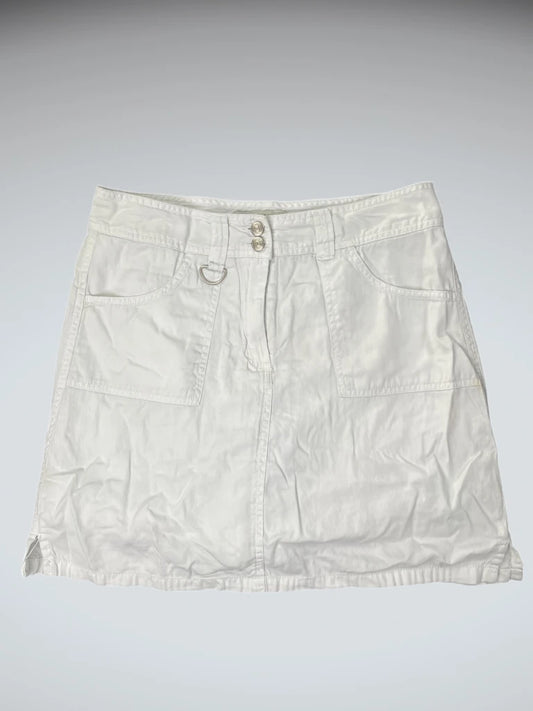 Nass White Casual Summer Skirt (M)