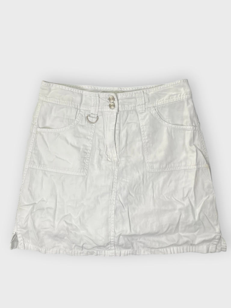 Nass White Casual Summer Skirt (M)