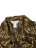 Allison Taylor green zebra pattern top (M)