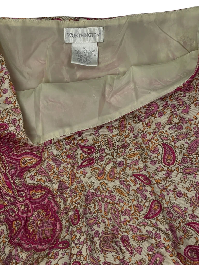 Paisley Bloom Cotton Skirt (S)