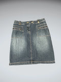 Zipper Pocket Denim Skirt (M)