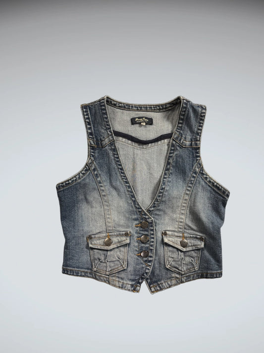 Brody Jeans Blue Denim Vest Women (M)