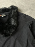 Y2K fur collar top