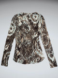 Wild Snake Print Long Sleeve Top (S)