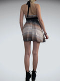 Pixel Dusk – Gradient Mesh Dress (S)