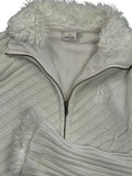 Snow Drift White Zip Sweater (M)