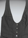 Have & Hove Black Button Front Vest Women (n/a)