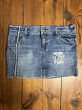 Blue Denim Skirt with Patch