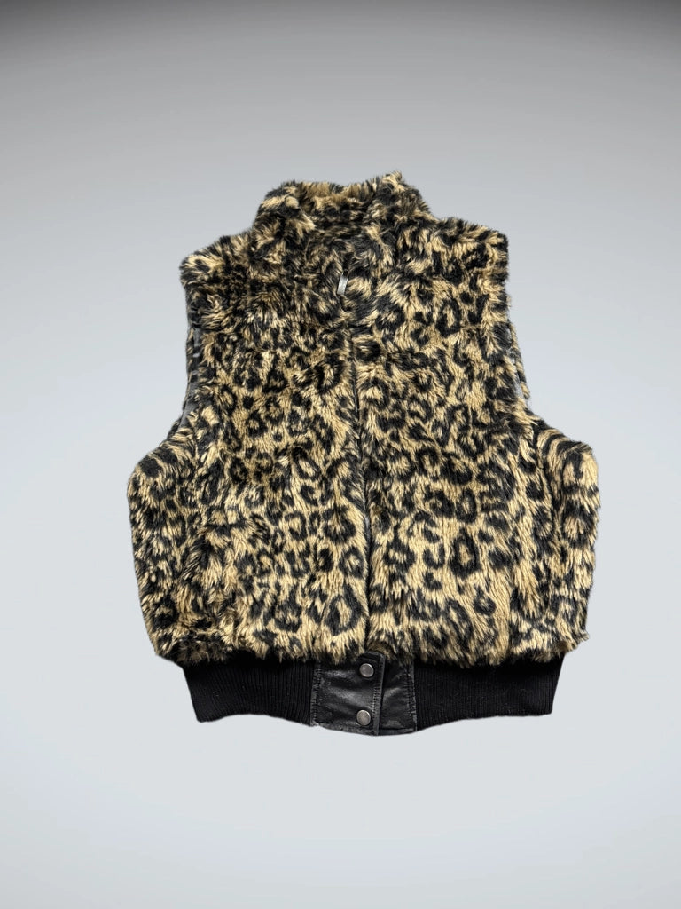 Ashley Black Pattern Vintage Vest Women (XL)