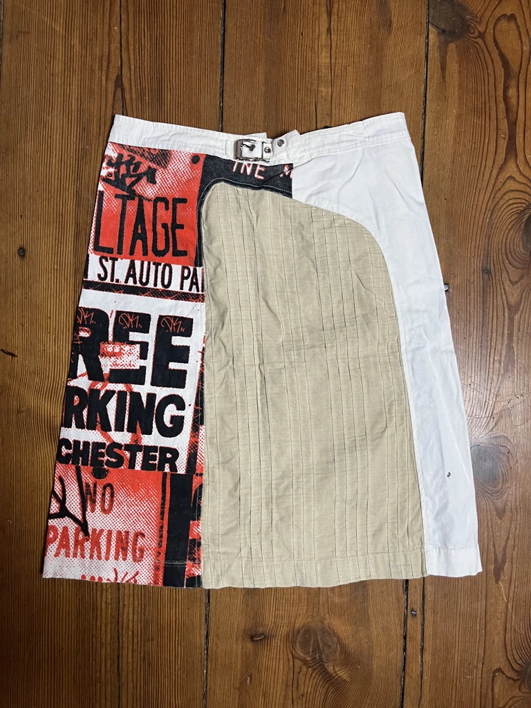 White Skirt with Print
