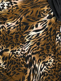 Tiger Print Ruched Top with Shrug (M)