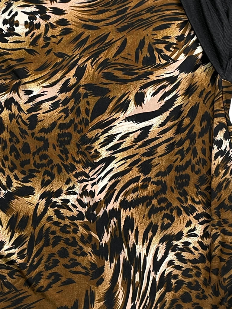 Tiger Print Ruched Top with Shrug (M)